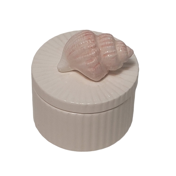 Vintage Fitz & Floyd Sea Shell Shiny Trinket Box - Picture 2 of 10